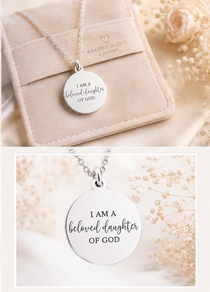I Am a Beloved Daughter of God Necklace | Christian Gift for Women | Faith Necklace | Religious Jewelry | Inspirational Christian Gift