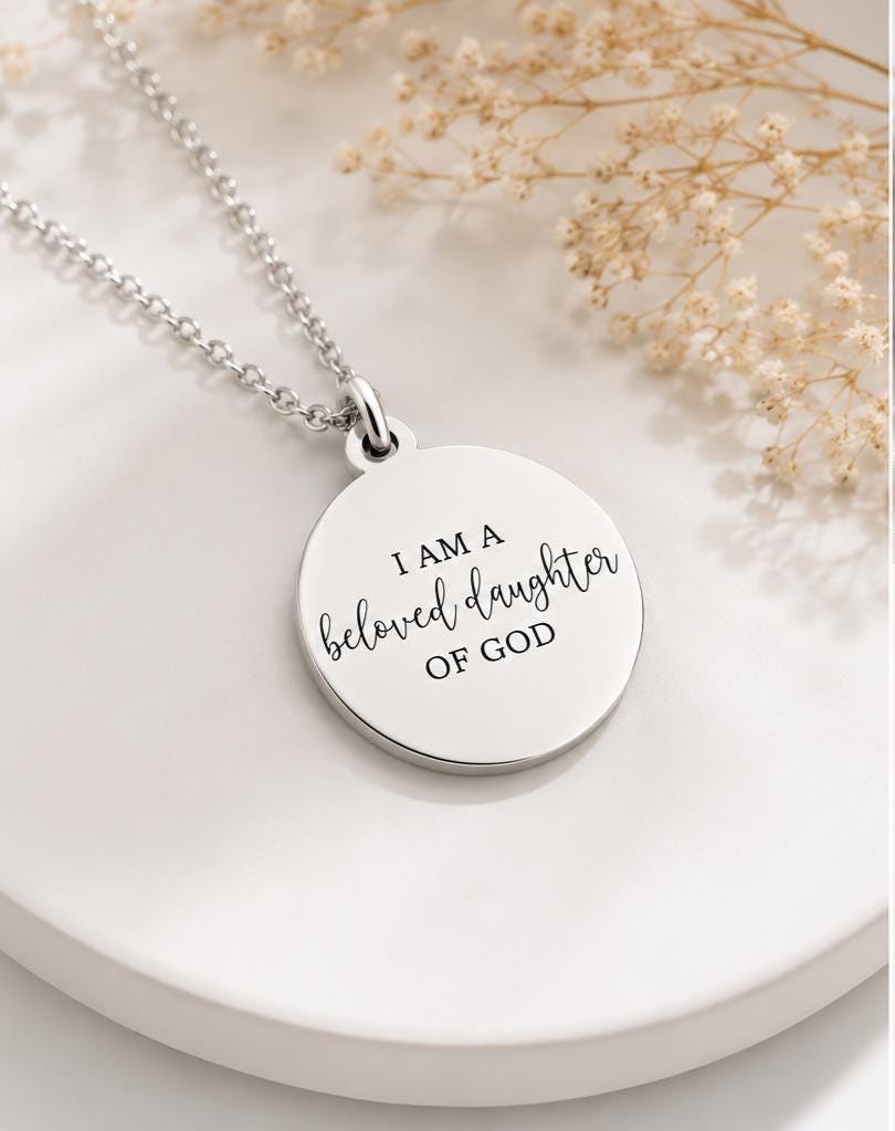 I Am a Beloved Daughter of God Necklace | Christian Gift for Women | Faith Necklace | Religious Jewelry | Inspirational Christian Gift