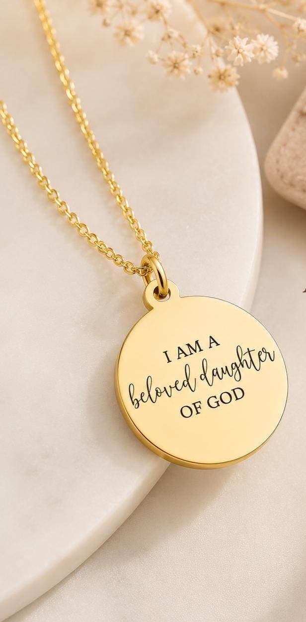 I Am a Beloved Daughter of God Necklace | Christian Gift for Women | Faith Necklace | Religious Jewelry | Inspirational Christian Gift