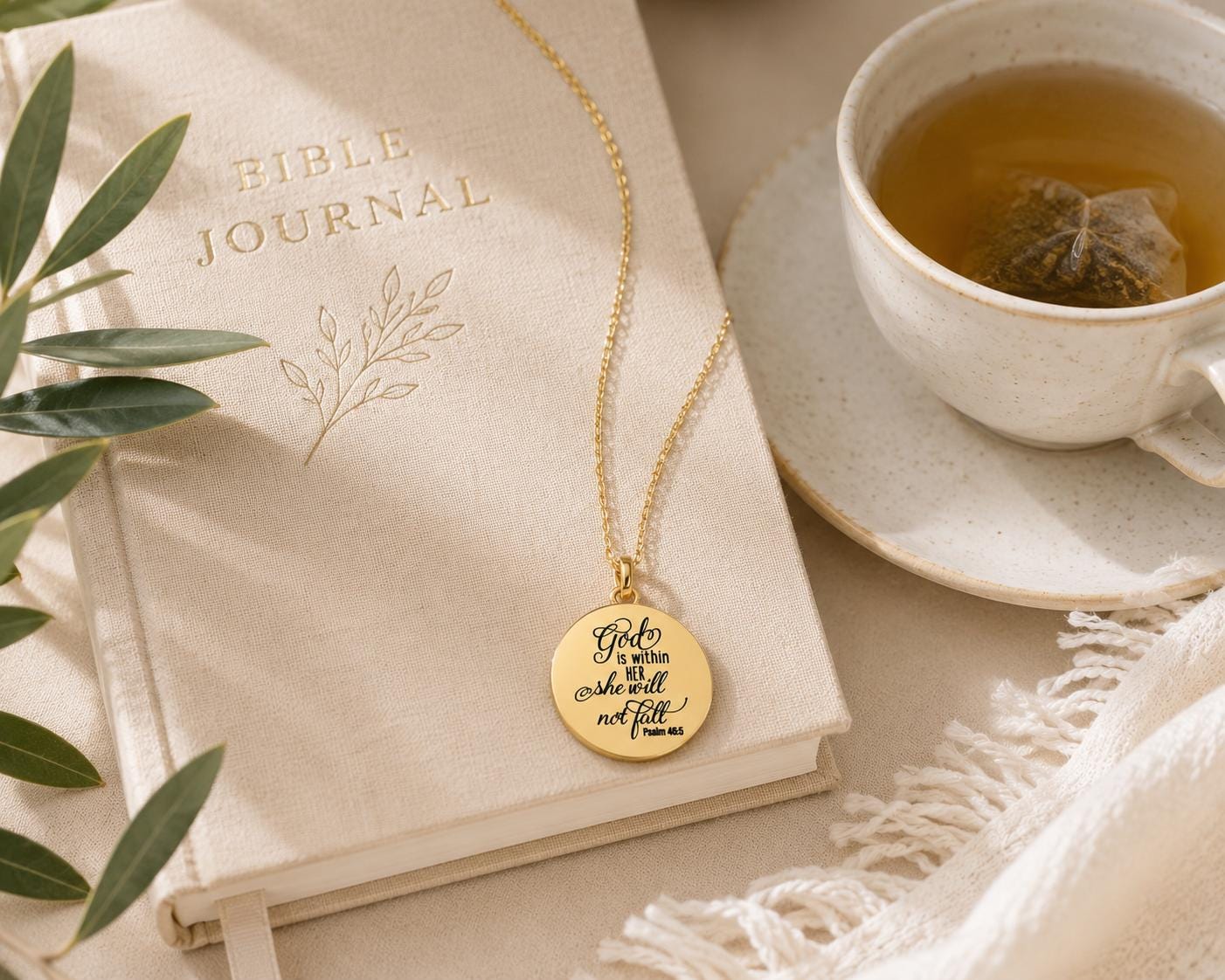 God Is Within Her She Will Not Fall Necklace Psalm 46:5 Christian Gift for Women Faith Necklace Bible Verse Jewelry Graduation Gift for her