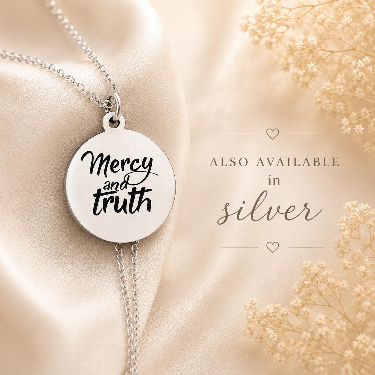 Mercy and Truth Necklace | Christian Necklace for Women | Faith Jewelry | Bible Inspired Jewelry | Meaningful Christian Gift