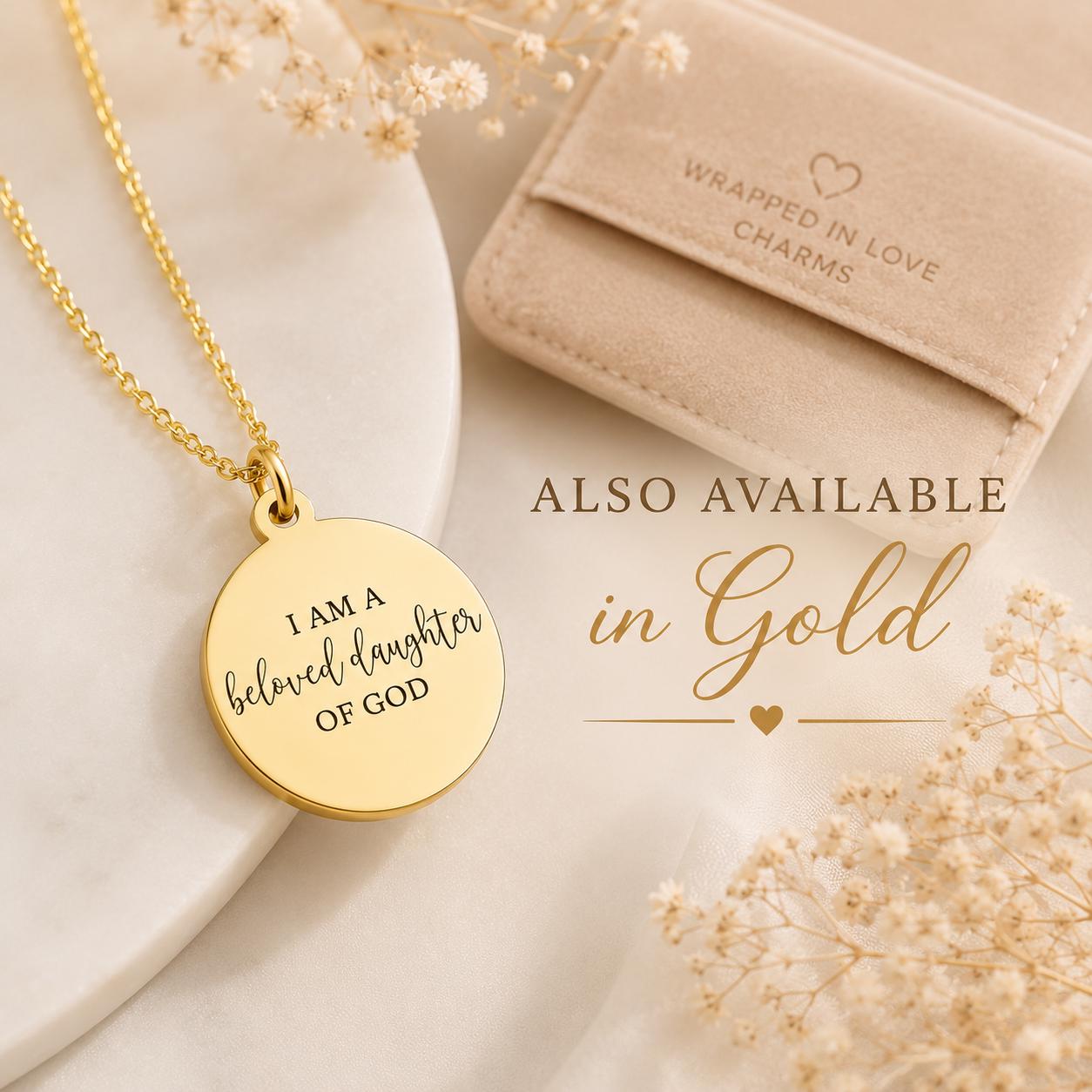 I Am a Beloved Daughter of God Necklace | Christian Gift for Women | Faith Necklace | Religious Jewelry | Inspirational Christian Gift