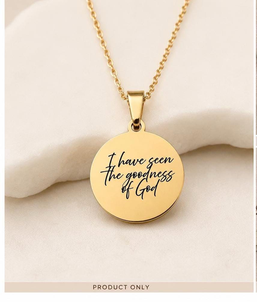 Goodness of God Necklace - 14k Gold Christian Jewelry, Scripture Gift