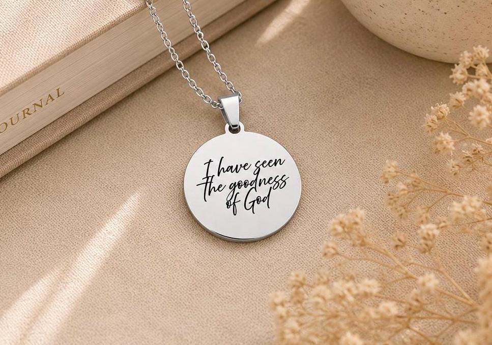 Goodness of God Necklace - 14k Gold Christian Jewelry, Scripture Gift