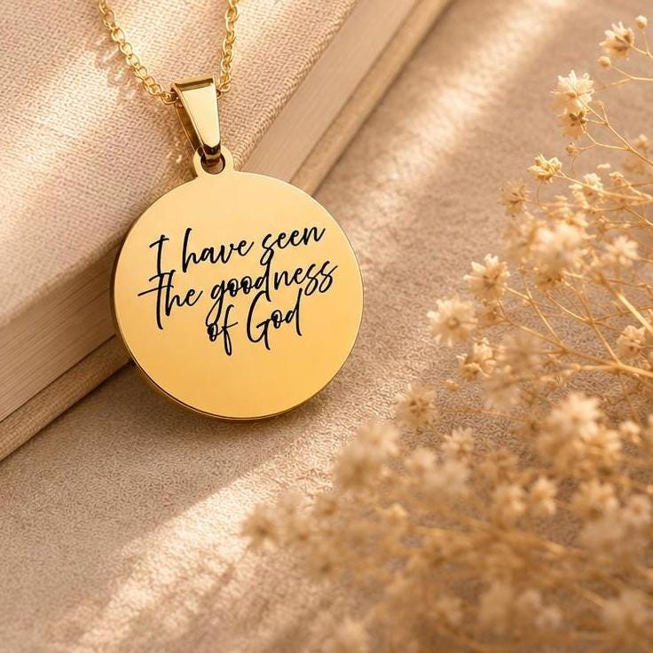 Goodness of God Necklace - 14k Gold Christian Jewelry, Scripture Gift