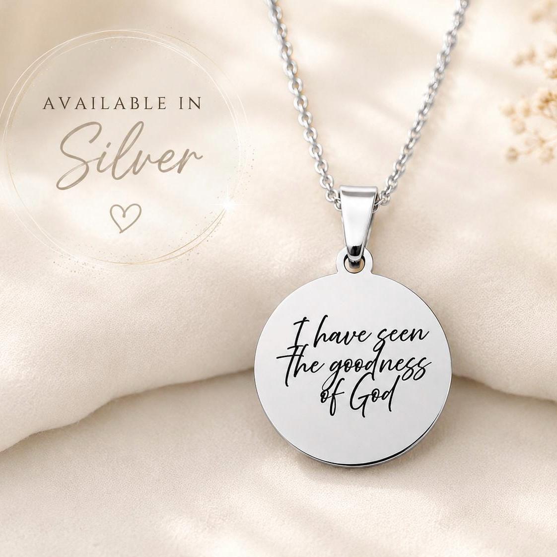 Goodness of God Necklace - 14k Gold Christian Jewelry, Scripture Gift