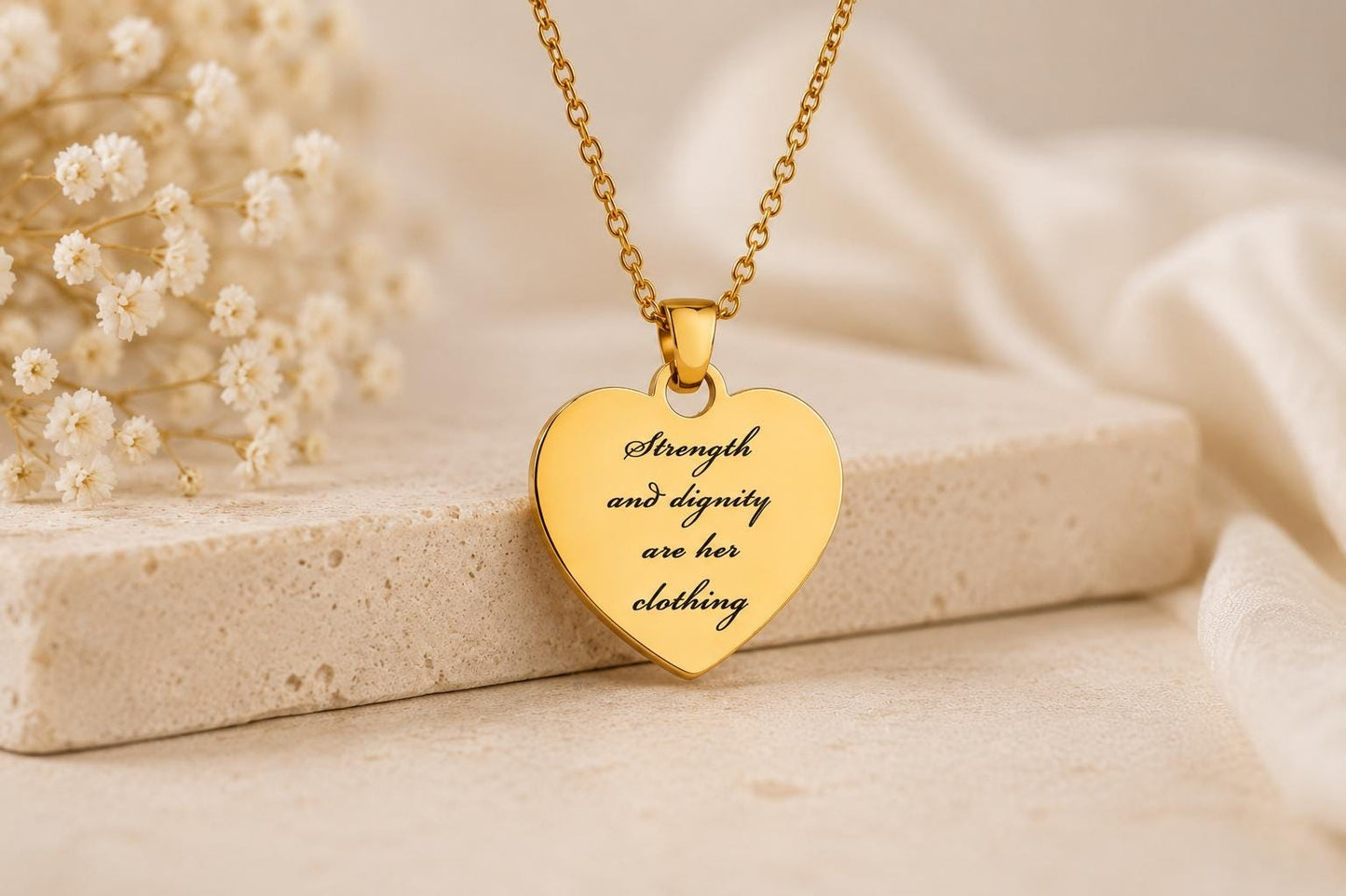 Proverbs 31:25 Necklace, Strength and Dignity Necklace, Christian Gift for Her, Bible Verse Jewelry, Faith Necklace, Mothers Day Gift