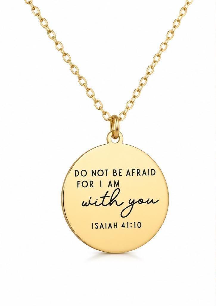 Isaiah 41:10 Necklace, Christian Gift for Women, Do Not Be Afraid Necklace, Bible Verse Jewelry, Faith Necklace, Inspirational Gift