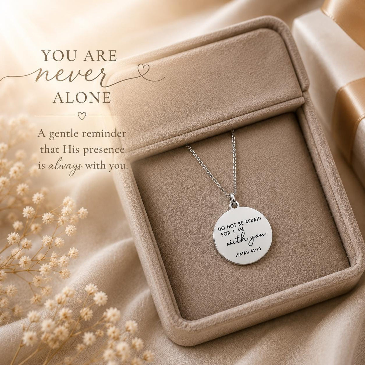 Do Not Be Afraid Necklace, Isaiah 41:10 Christian Jewelry, Anxiety Gift, Grief Gift, Sympathy Gift, Encouragement Gift