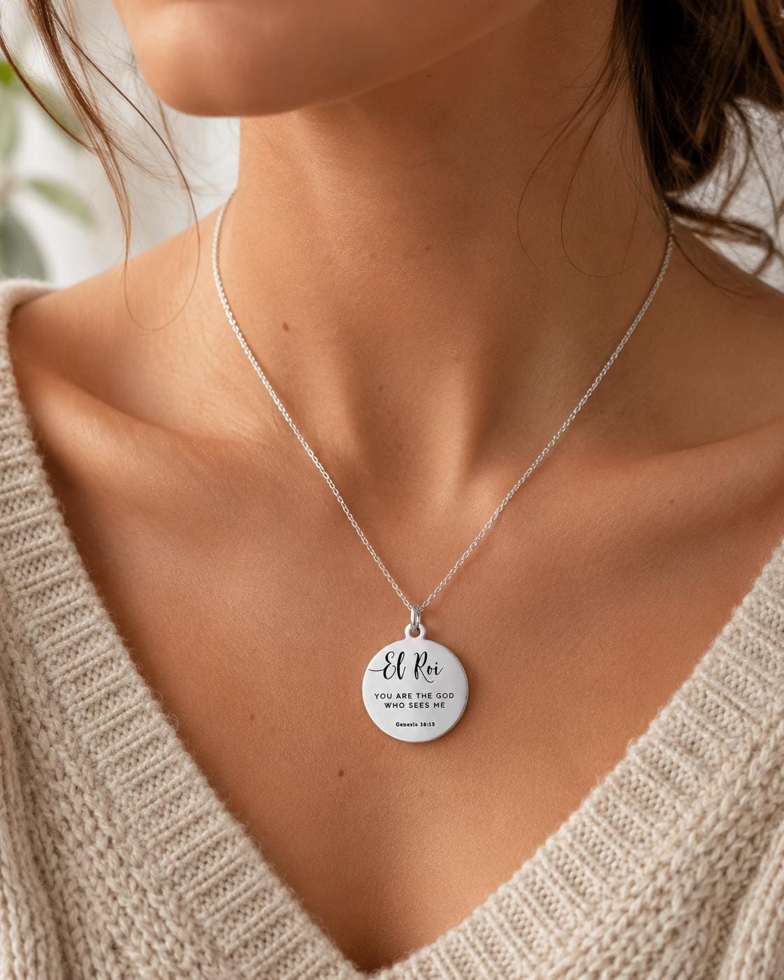 El Roi Necklace The God Who Sees Me, Christian Jewelry, Gift for Women, Faith Necklace, Bible Verse Jewelry, Mother’s Day Gift