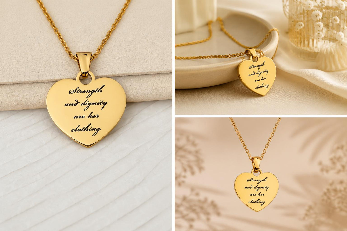 Proverbs 31:25 Necklace, Strength and Dignity Necklace, Christian Gift for Her, Bible Verse Jewelry, Faith Necklace, Mothers Day Gift