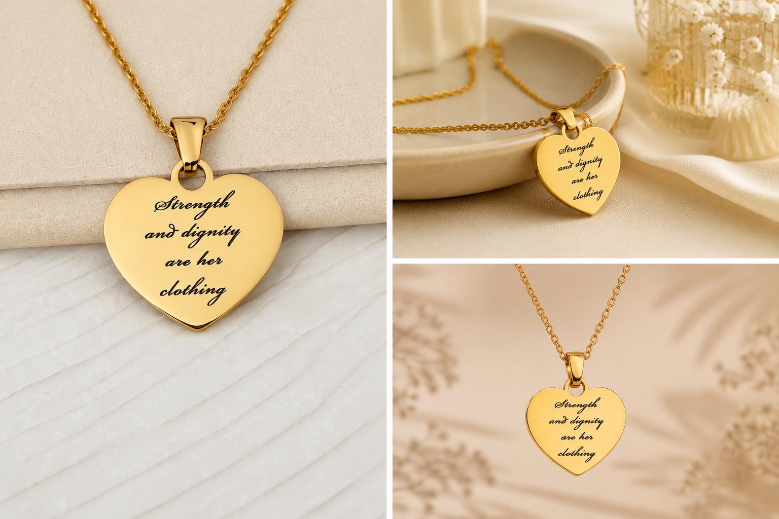 Proverbs 31:25 Necklace, Strength and Dignity Necklace, Christian Gift for Her, Bible Verse Jewelry, Faith Necklace, Mothers Day Gift