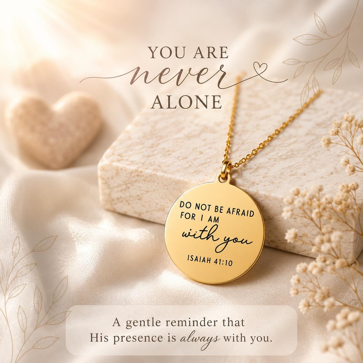 Isaiah 41:10 Necklace, Christian Gift for Women, Do Not Be Afraid Necklace, Bible Verse Jewelry, Faith Necklace, Inspirational Gift