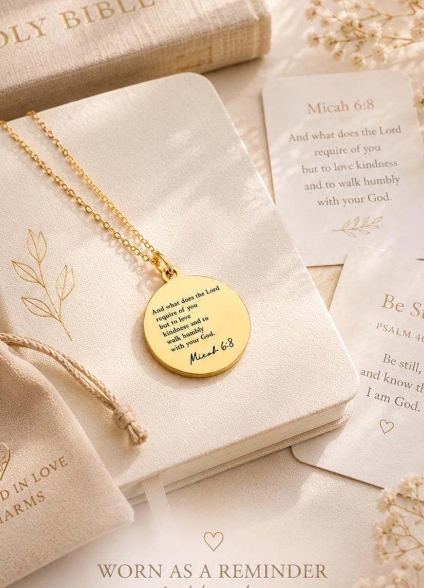 And what does the LORD require of you Micah 6:8 Bible Verse Necklace, Christian Gifts, Scripture jewelry, Gifts for Mom, Christian Necklace