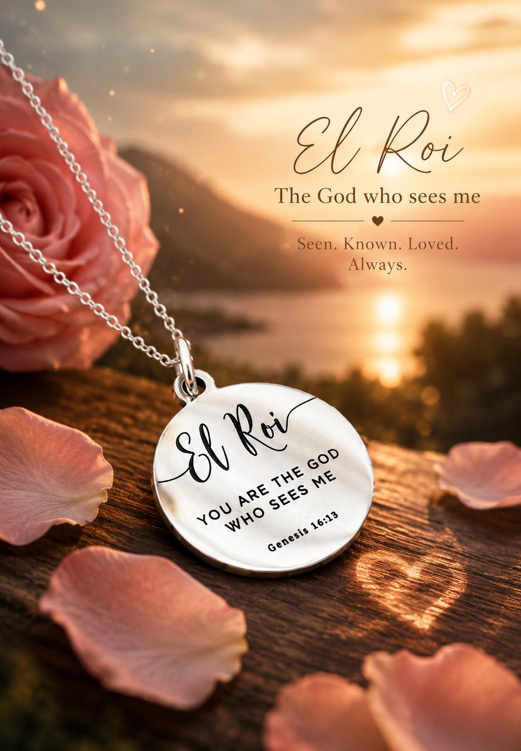 El Roi Necklace The God Who Sees Me, Christian Jewelry, Gift for Women, Faith Necklace, Bible Verse Jewelry, Mother’s Day Gift