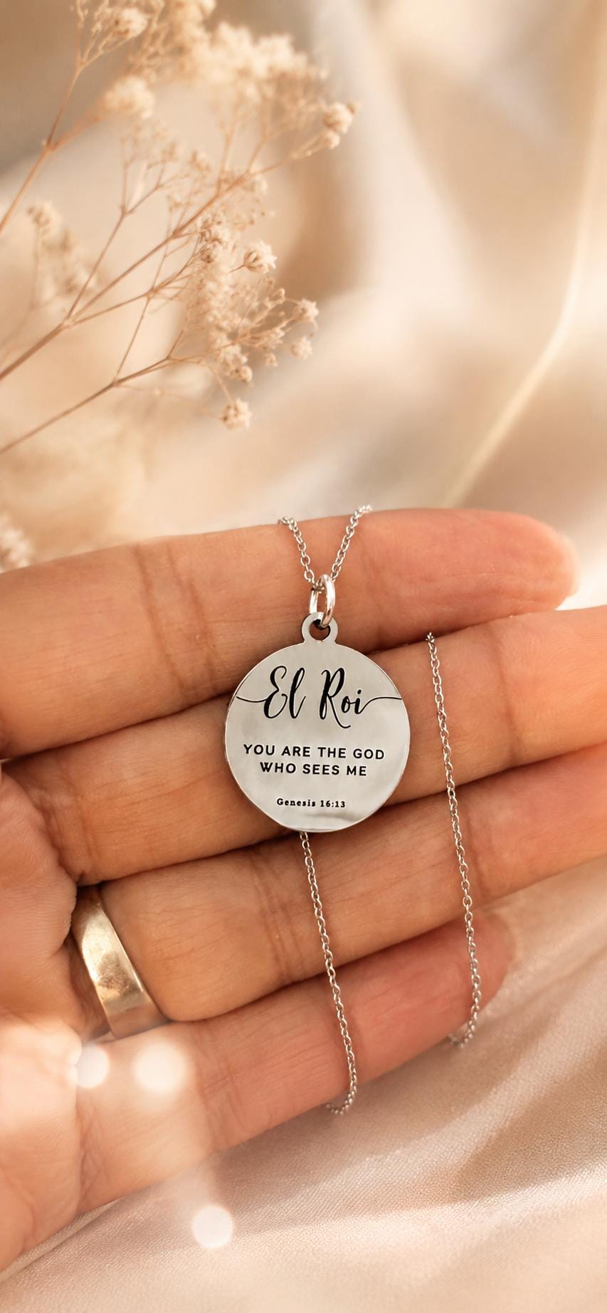 El Roi Necklace The God Who Sees Me, Christian Jewelry, Gift for Women, Faith Necklace, Bible Verse Jewelry, Mother’s Day Gift