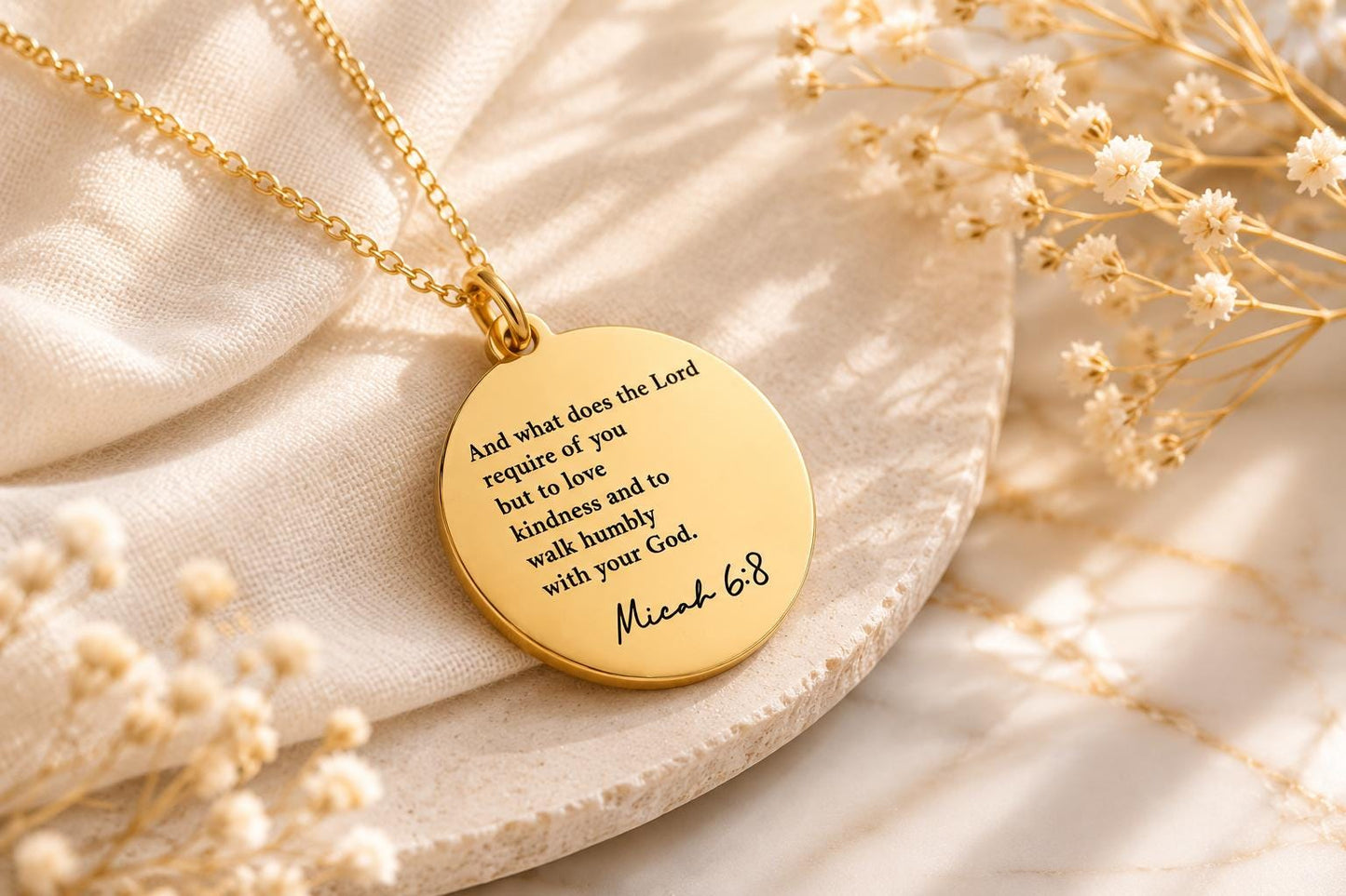 And what does the LORD require of you Micah 6:8 Bible Verse Necklace, Christian Gifts, Scripture jewelry, Gifts for Mom, Christian Necklace