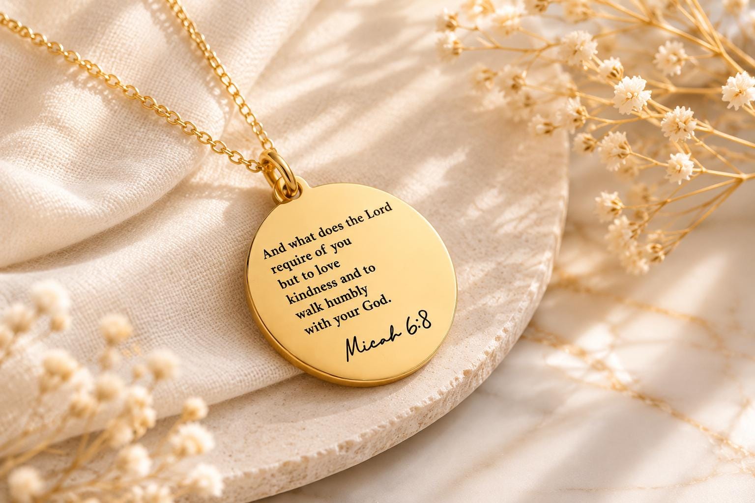 And what does the LORD require of you Micah 6:8 Bible Verse Necklace, Christian Gifts, Scripture jewelry, Gifts for Mom, Christian Necklace