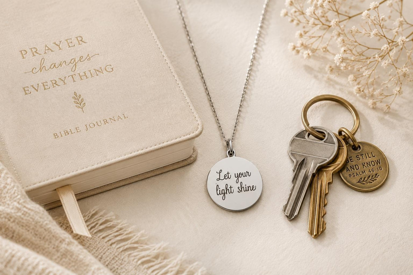 Let Your Light Shine Necklace, Matthew 5:16 Necklace, Christian Gift for Women, Faith Jewelry, Bible Verse Necklace, Gift for Daughter