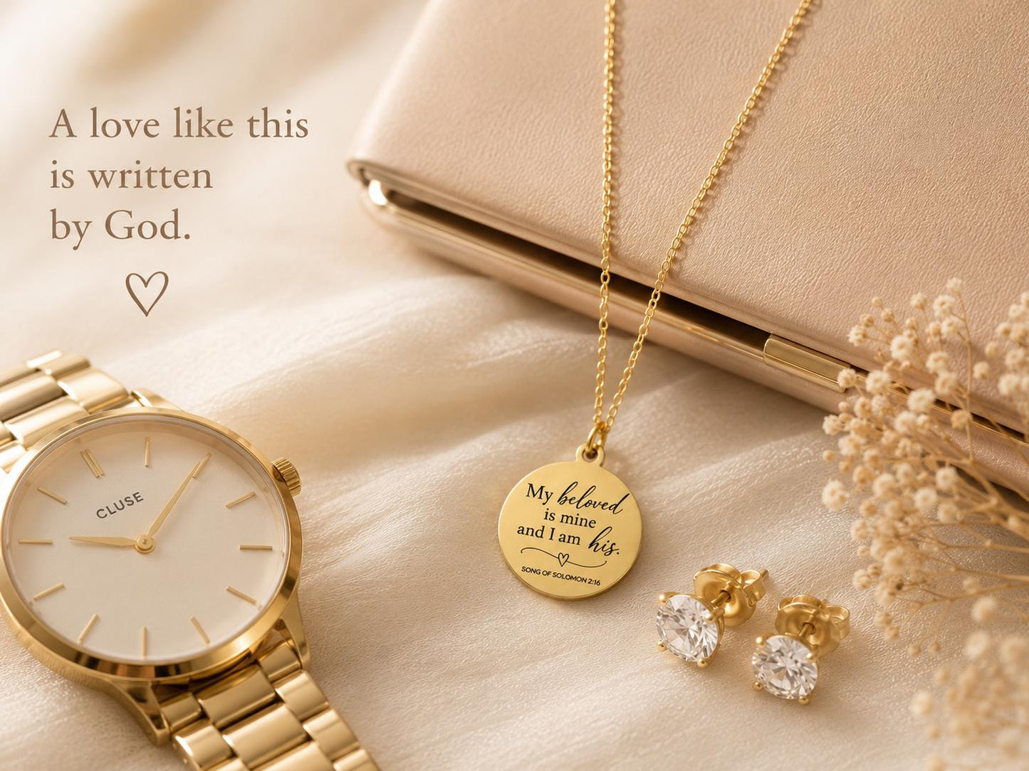 My Beloved Is Mine and I Am His Necklace | Song of Solomon 2:16 | Christian Necklace | Bible Verse Jewelry | Anniversary Gift | Wedding Gift