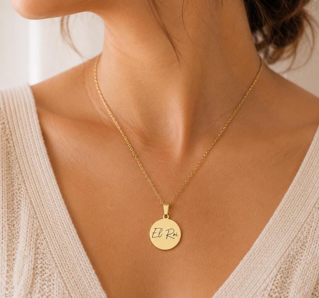 El Roi Necklace The God Who Sees Me, Christian Gold Necklace, Faith Jewelry for Women, Bible Inspired Gift, Encouragement Gift