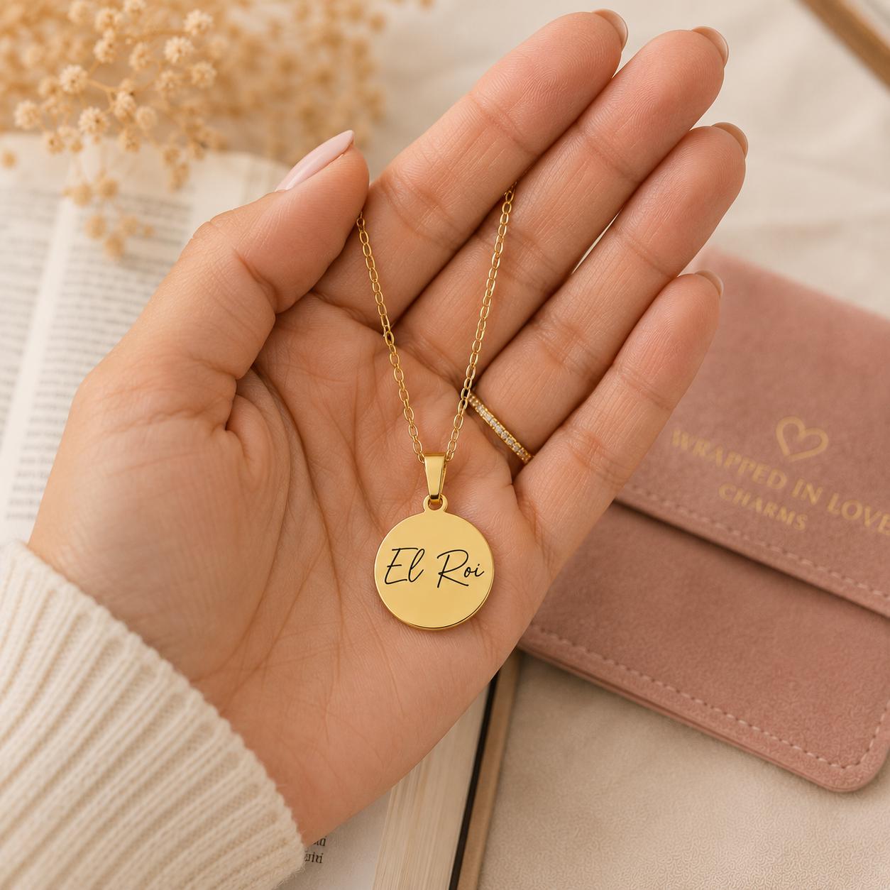 El Roi Necklace The God Who Sees Me, Christian Gold Necklace, Faith Jewelry for Women, Bible Inspired Gift, Encouragement Gift