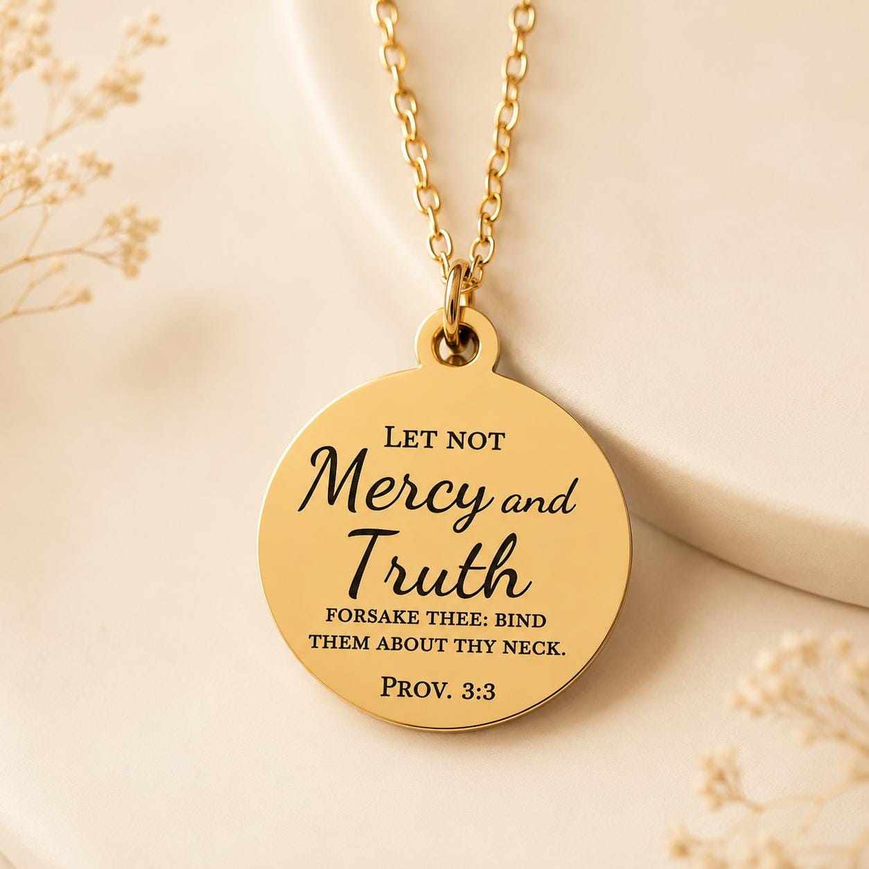 Mercy and Truth Necklace | Christian Necklace for Women | Faith Jewelry | Bible Inspired Jewelry | Meaningful Christian Gift