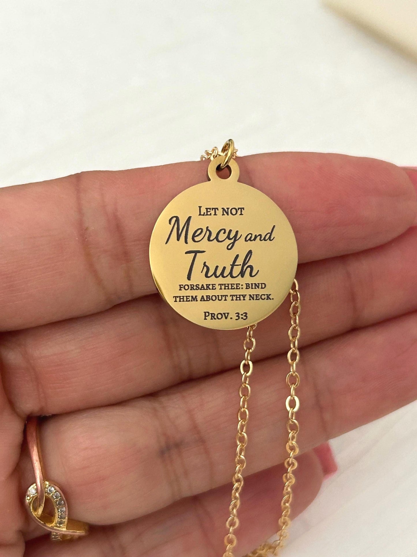 Mercy and Truth Necklace | Christian Necklace for Women | Faith Jewelry | Bible Inspired Jewelry | Meaningful Christian Gift