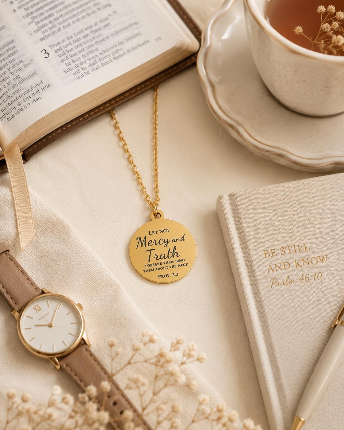 Mercy and Truth Necklace | Christian Necklace for Women | Faith Jewelry | Bible Inspired Jewelry | Meaningful Christian Gift