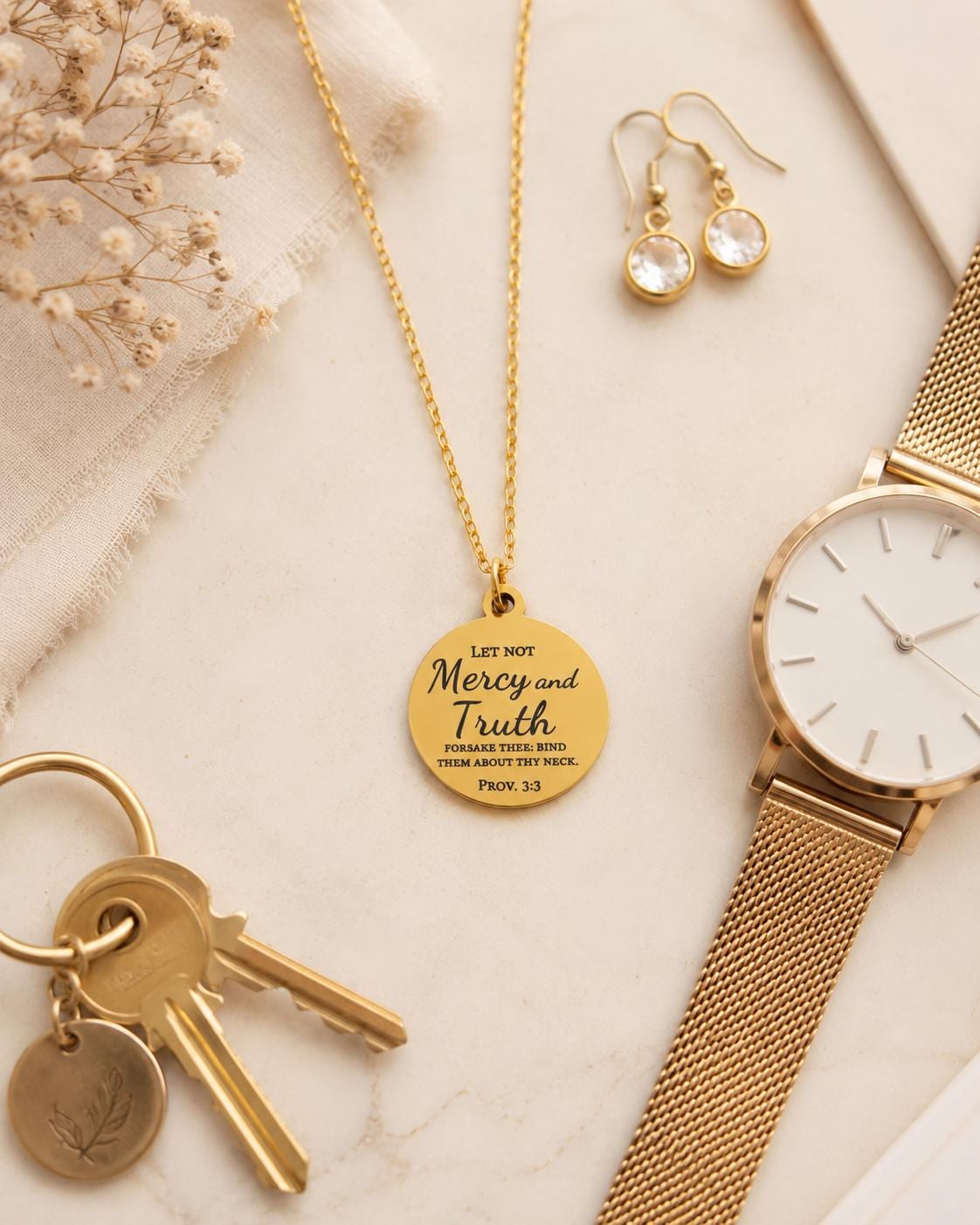Mercy and Truth Necklace | Christian Necklace for Women | Faith Jewelry | Bible Inspired Jewelry | Meaningful Christian Gift