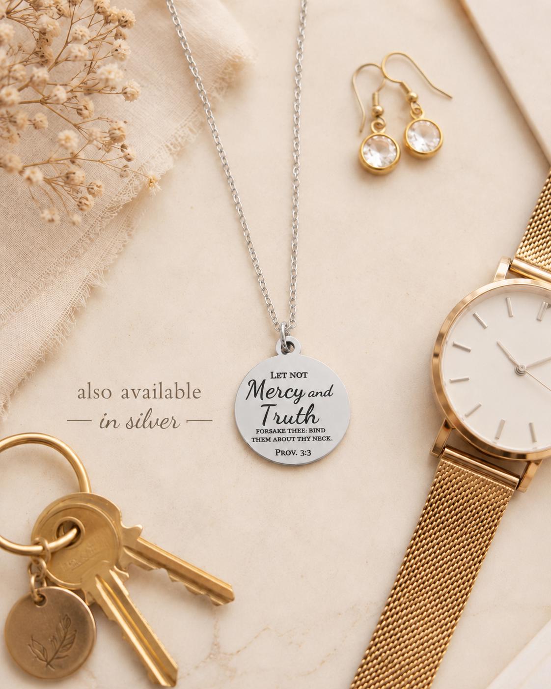 Mercy and Truth Necklace | Christian Necklace for Women | Faith Jewelry | Bible Inspired Jewelry | Meaningful Christian Gift