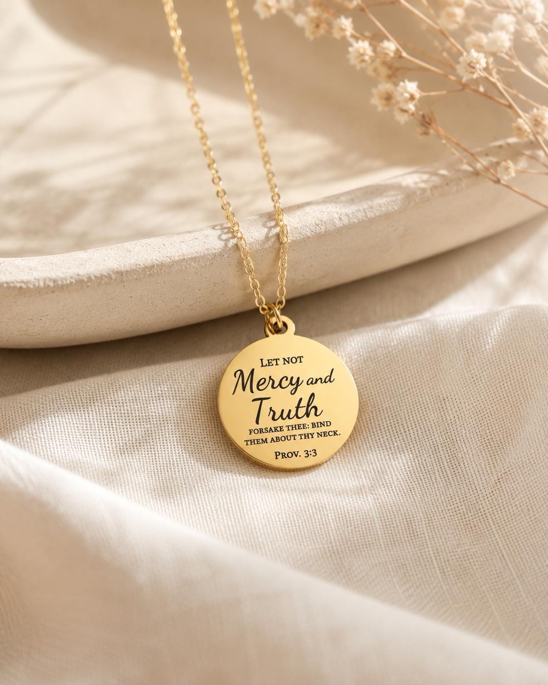Mercy and Truth Necklace | Christian Necklace for Women | Faith Jewelry | Bible Inspired Jewelry | Meaningful Christian Gift