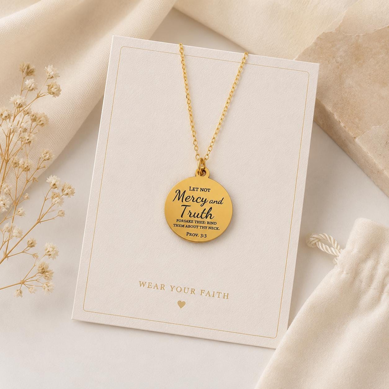 Mercy and Truth Necklace | Christian Necklace for Women | Faith Jewelry | Bible Inspired Jewelry | Meaningful Christian Gift