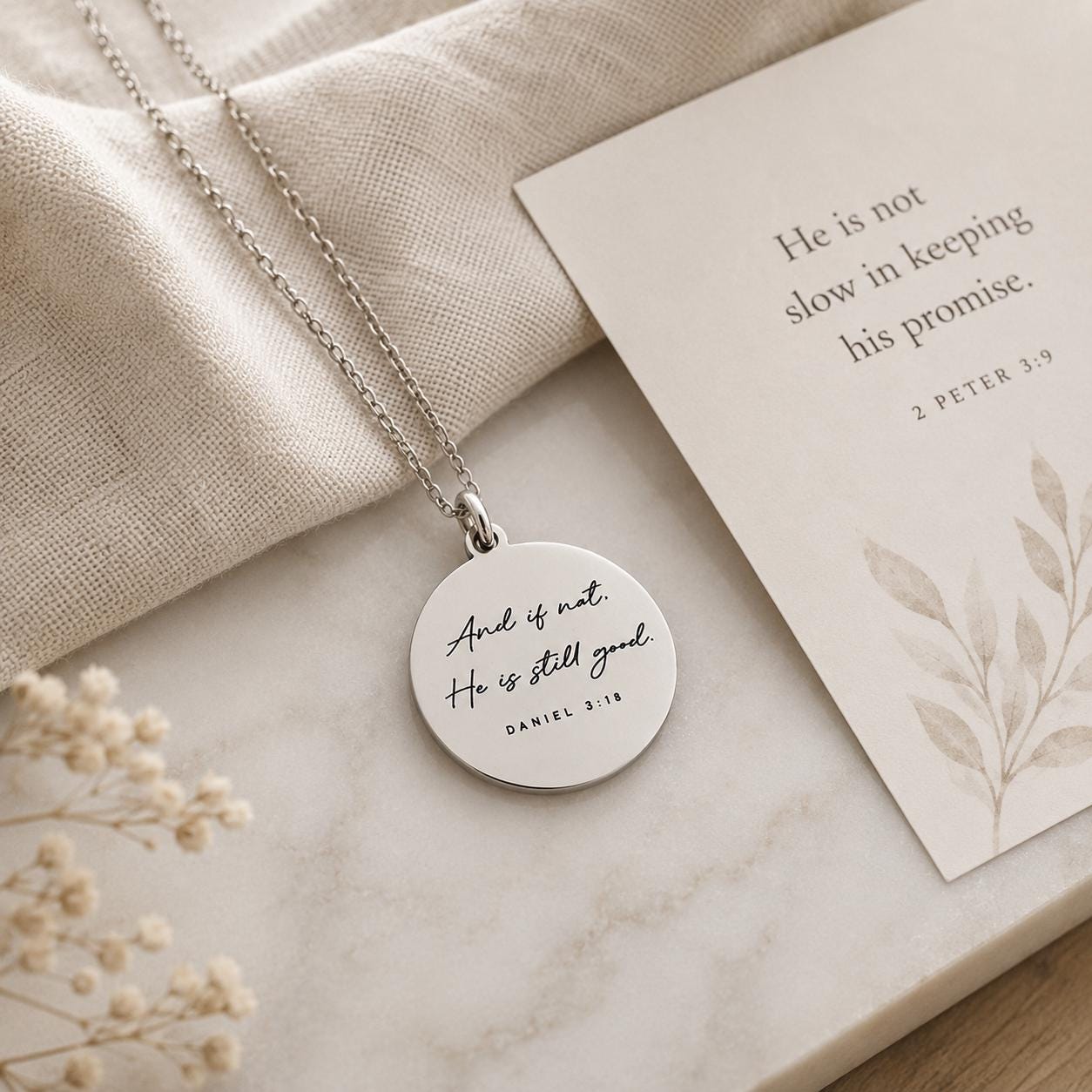 And if not He is still good bible verse Necklace, Daniel 3:18, Christian Gifts, Scripture Jewelry, Goodness necklace, God is still good