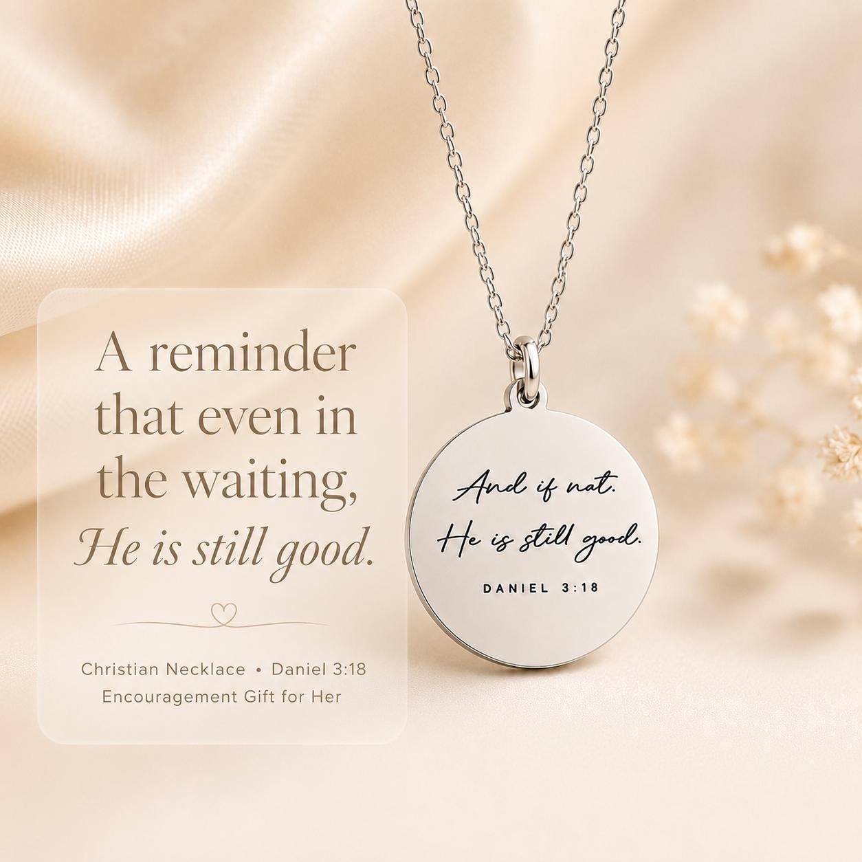 And if not He is still good bible verse Necklace, Daniel 3:18, Christian Gifts, Scripture Jewelry, Goodness necklace, God is still good