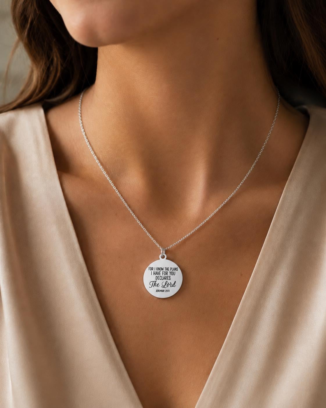 For I Know the Plans I Have For You Bible Verse Necklace Jeremiah 29:11, Christian Gifts, Scripture Jewelry, Motivational Gifts, baptism