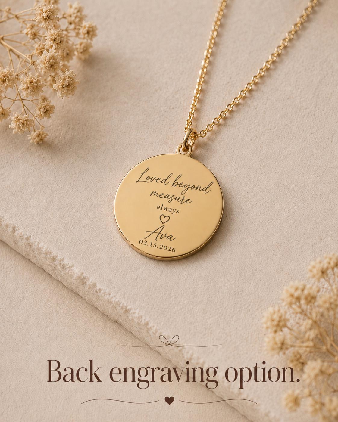 Jeremiah 33:3 Bible Verse Gold Disc Necklace, Christian Jewelry Call to me