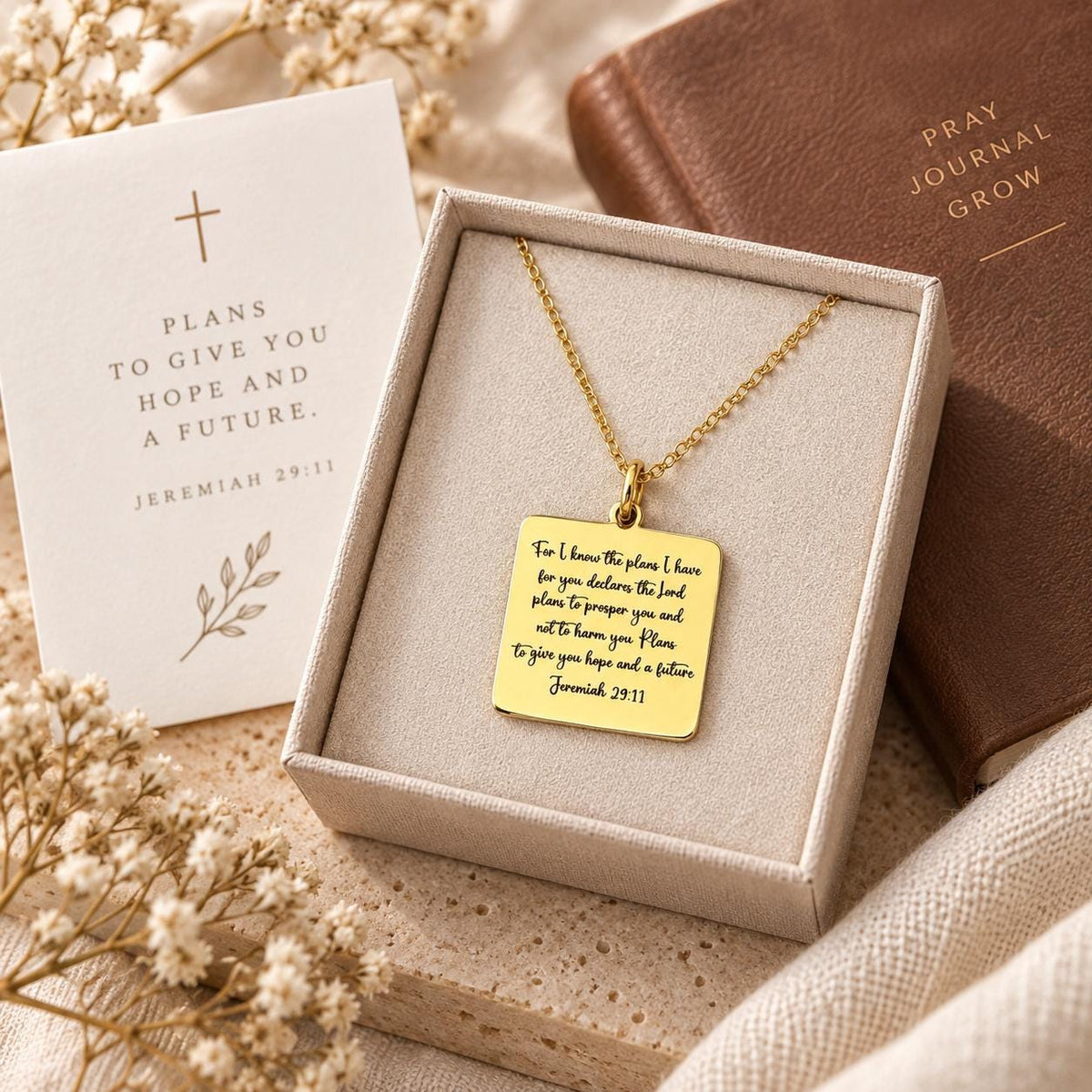 Jeremiah 29:11 Necklace, Christian Gift for Women, Faith Jewelry, Bible Verse Necklace, Inspirational Gift, Mothers Day Gift God Has a Plan