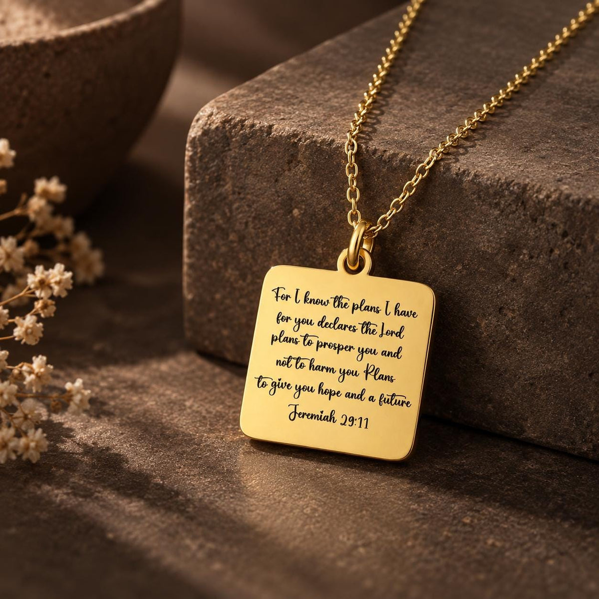 Jeremiah 29:11 Necklace, Christian Gift for Women, Faith Jewelry, Bible Verse Necklace, Inspirational Gift, Mothers Day Gift God Has a Plan