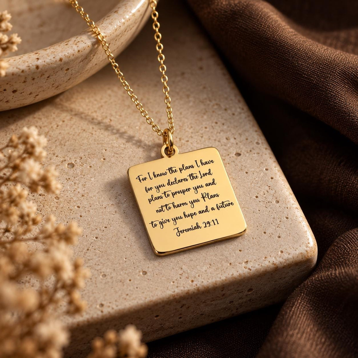 Jeremiah 29:11 Necklace, Christian Gift for Women, Faith Jewelry, Bible Verse Necklace, Inspirational Gift, Mothers Day Gift God Has a Plan