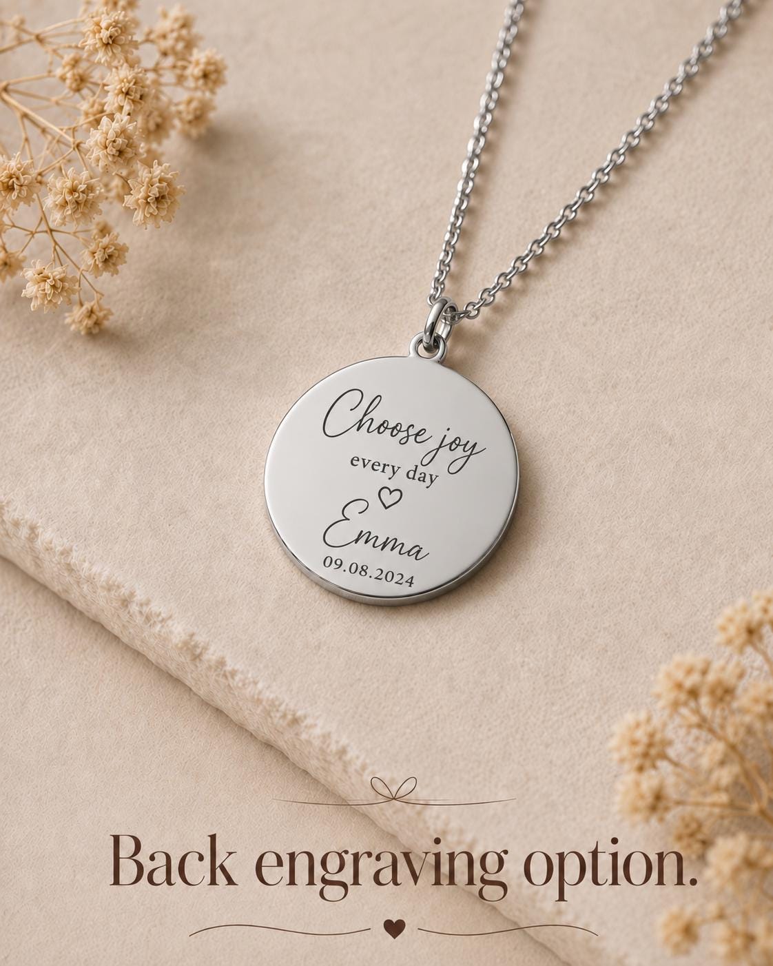 Be Still and Know Psalm 46:10 Personalized Bible Verse Necklace Christian Gift