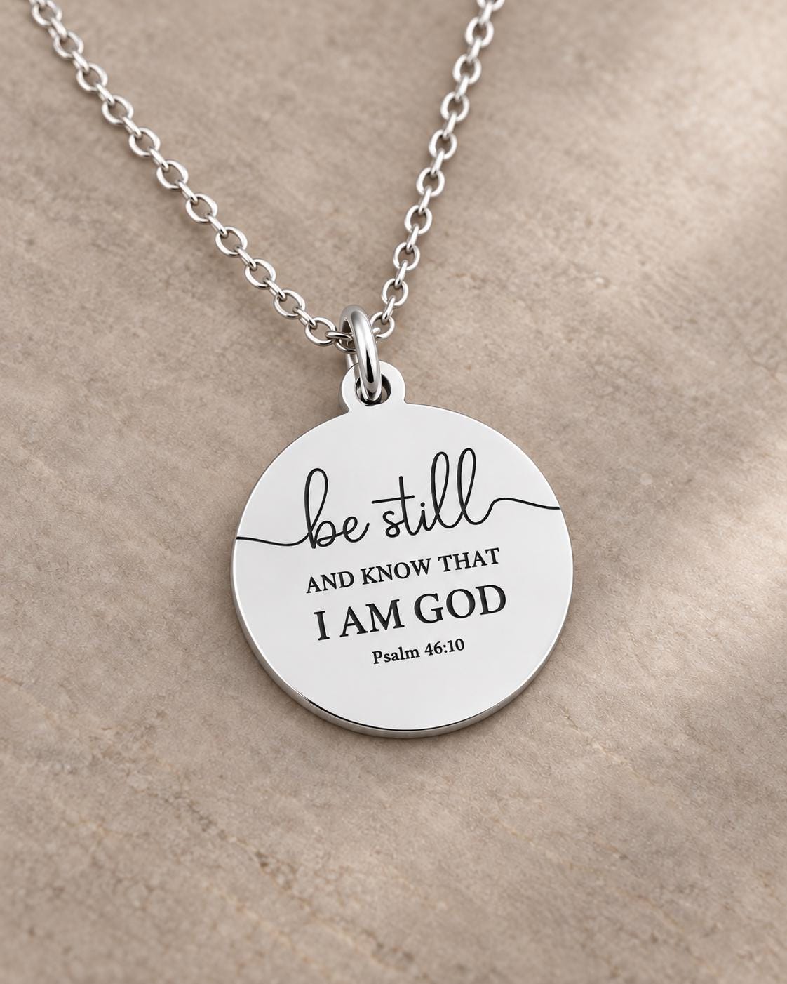 Be Still and Know Necklace | Psalm 46:10 Necklace | Christian Necklace | Bible Verse Jewelry | Faith Jewelry | Christian Gift for Women