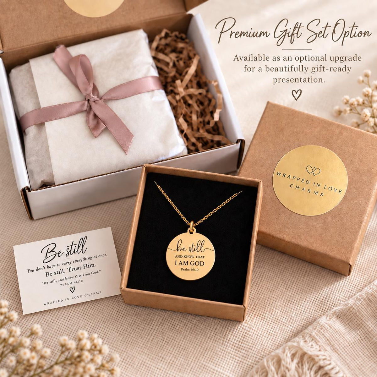 Be Still and Know Necklace | Psalm 46:10 Necklace | Christian Necklace | Bible Verse Jewelry | Faith Jewelry | Christian Gift for Women