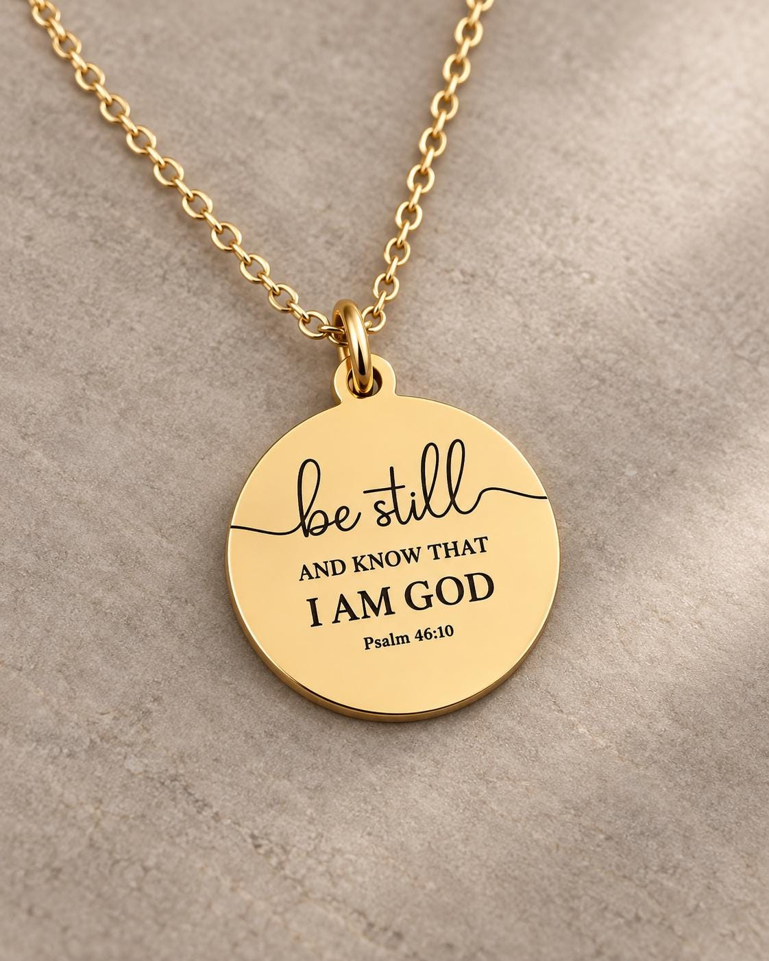 Be Still and Know Necklace | Psalm 46:10 Necklace | Christian Necklace | Bible Verse Jewelry | Faith Jewelry | Christian Gift for Women
