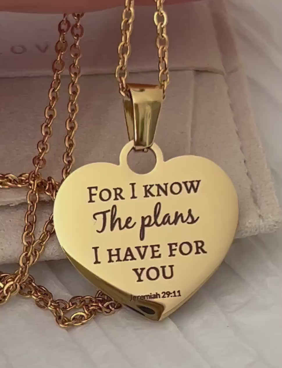For I Know the Plans I Have for You Necklace, Jeremiah 29:11 Christian Necklace, Bible Verse Jewelry, Mothers Day Necklace Gift
