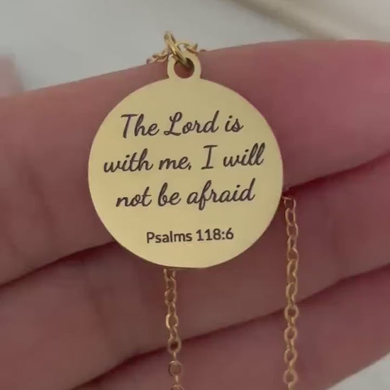 The Lord Is With Me I Will Not Be Afraid, Psalm 118:6, Christian Gifts, Bible Verse Gifts