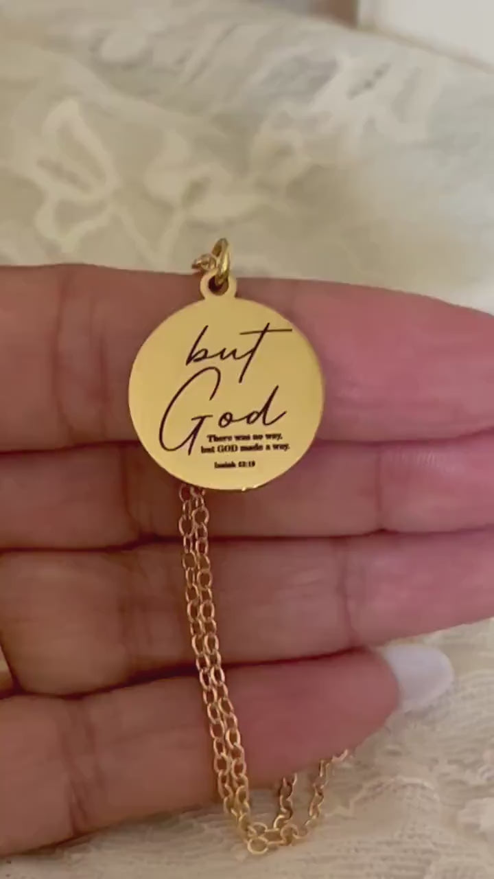 There was no way, but God made a way Necklace, Christian Gifts, Scripture Jewelry, motivational gifts, Inspirational Jewelry, Gifts for Mom