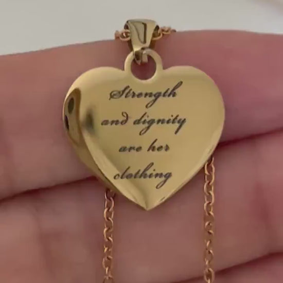 Proverbs 31:25 Necklace, Strength and Dignity Necklace, Christian Gift for Her, Bible Verse Jewelry, Faith Necklace, Mothers Day Gift