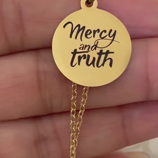 Mercy and Truth Necklace | Christian Necklace for Women | Faith Jewelry | Bible Inspired Jewelry | Meaningful Christian Gift