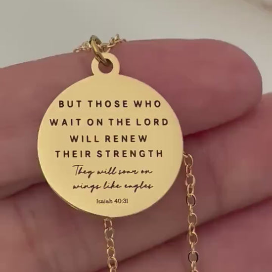 Custom Bible Verse Necklace, Personalized Christian Gift for Her, Faith Jewelry, Encouragement Gift, Baptism Gift